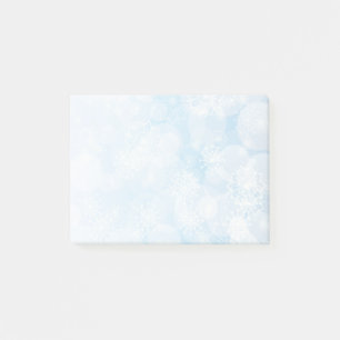Snowflake background post-it klebezettel