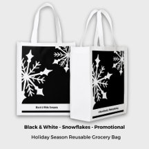 Snowflake Black & White Company Name Social Handle