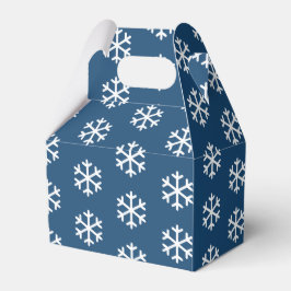 Snowflake Blue Christmas Favor Box Geschenkschachtel