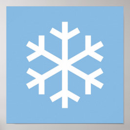 Snowflake Blue Christmas Poster