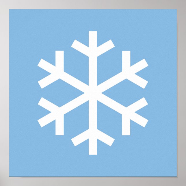 Snowflake Blue Christmas Poster (Vorne)