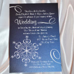 Snowflake Blue Elegance Einladung<br><div class="desc">Elegantes Schneeflockendesign mit einer Touch Whimsy für Ihre Winterhochzeit. Ändern Sie den Text nach Bedarf. Kontaktieren Sie mich für weitere Farboptionen,  Produkte oder Hilfe.</div>