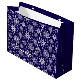 Snowflake Blue-Geschenktasche Große Geschenktüte