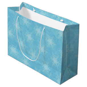 Snowflake Blue Große Geschenktüte