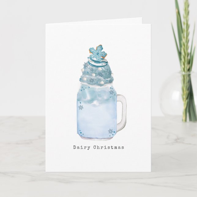 Snowflake Blue Jar Milkshake Weihnachten (Vorderseite)