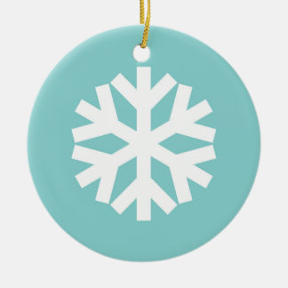 Snowflake blue keramik ornament