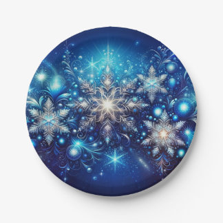 Snowflake Blue Paper Teller - elegant