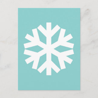 Snowflake blue postkarte