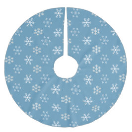 Snowflake Blue Tree Skirt Polyester Weihnachtsbaumdecke