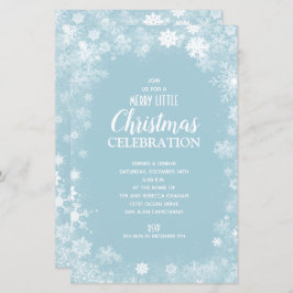 Snowflake Blue Weihnachtsbudget Einladungen