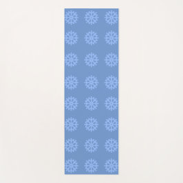 Snowflake Blue Winter Pattern Yogamatte