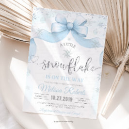 Snowflake Bow baby shower  Einladung