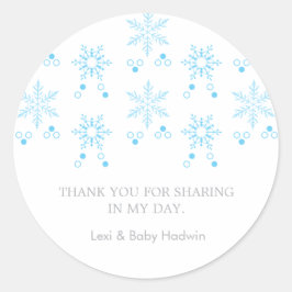 Snowflake | Boy Baby Shooter Favor Sticker