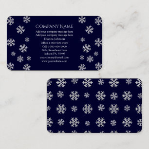 Snowflake Business Cards Visitenkarte
