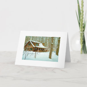 Snowflake Cabin Card Feiertagskarte