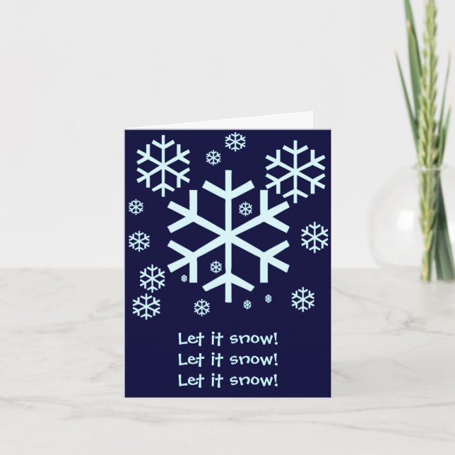 Snowflake Card Feiertagskarte (Vorderseite)