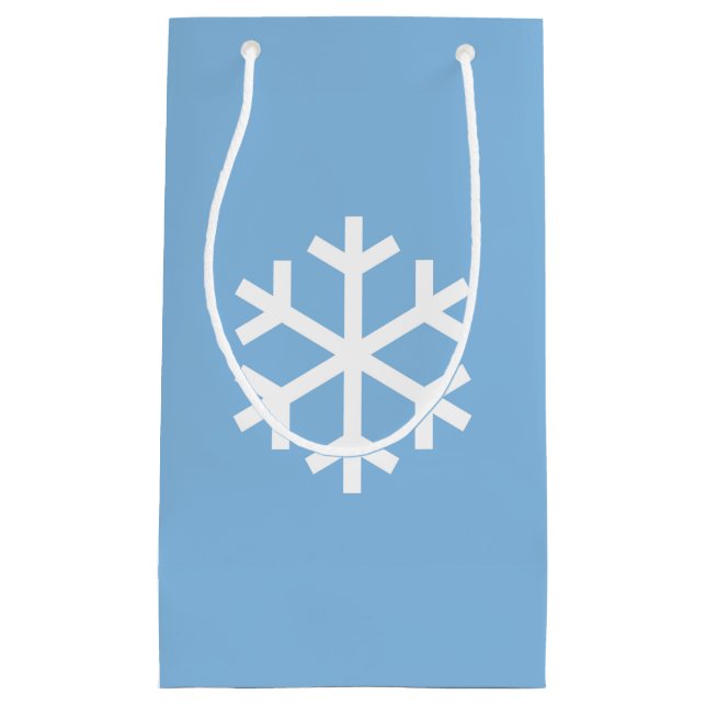 Snowflake Christmas Blue-Geschenktasche Kleine Geschenktüte (Vorderseite)