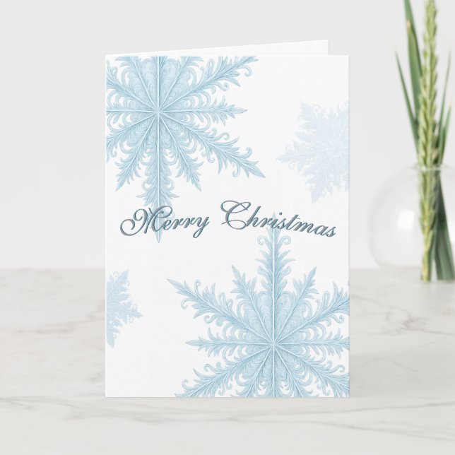 Snowflake Christmas Card Feiertagskarte (Vorderseite)