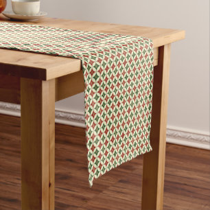 Snowflake Circles-3-14x72 COTTON TABLE RUNNER Kurzer Tischläufer