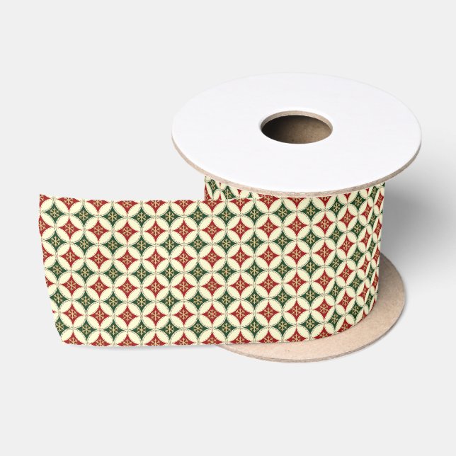 Snowflake Circles 4-RIBBON SPOOL Satinband (Spule)