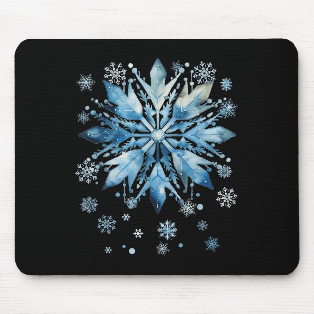 Snowflake Costume Winter Christmas Matching Women  Mousepad (Vorne)