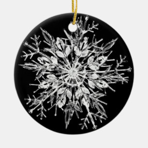 Snowflake Crystal Keramik Ornament