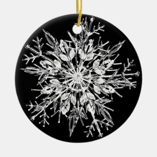 Snowflake Crystal Keramik Ornament (Vorne)