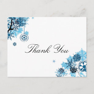 Snowflake Danke Postcard Postkarte
