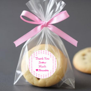 Snowflake Danke Runder Aufkleber