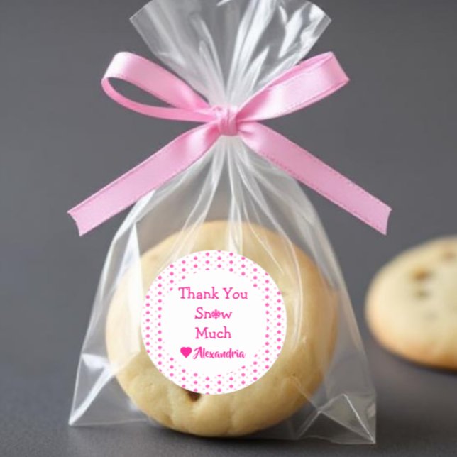 Snowflake Danke Runder Aufkleber (Von Creator hochgeladen)