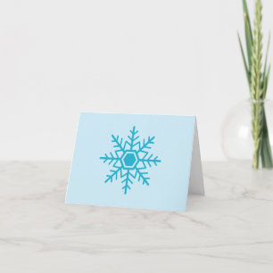 Snowflake Design Blue Dankeskarte