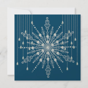 Snowflake Diamond elegante Winter blau grau