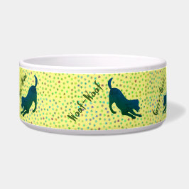 Snowflake Doggy - Green Pet Bowl Napf