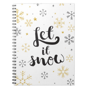 Snowflake Doodles Weihnachtsgrafik Notizblock