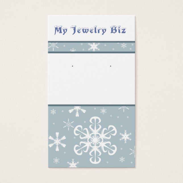 Snowflake-Earring-Karten (Vorderseite)