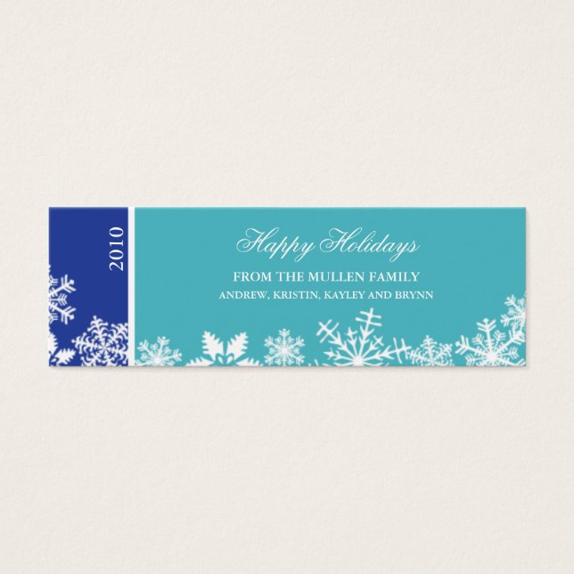 Snowflake Edge Holiday-Geschenk-Tag (Vorderseite)