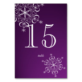 Snowflake Elegante Lila Tischnummer