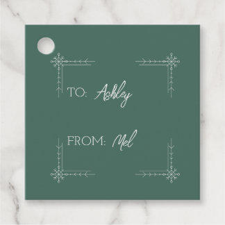 Snowflake Favor Tags Geschenkanhänger