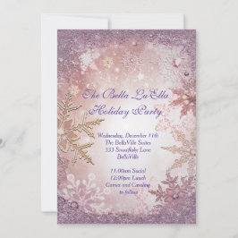 Snowflake Feiertage Einladungen