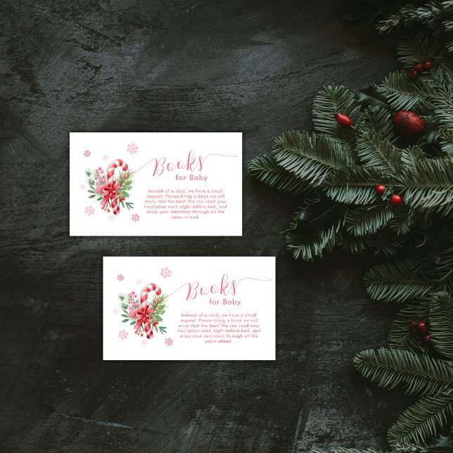 Snowflake Festive Candy Diaper Raffle Baby Shower  Begleitkarte (Snowflake Festive Candy Diaper Raffle Baby Shower Enclosure Card)