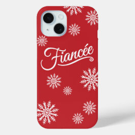 Snowflake Fianca weiß auf rot Case-Mate iPhone Hülle