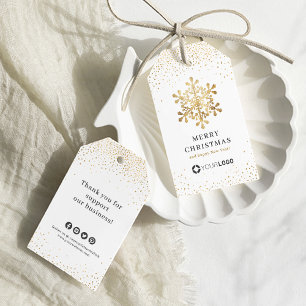 Snowflake Firmenlogo Imitate Gold Weihnachten Geschenkanhänger