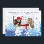 SNOWFLAKE Foto Grußkarte für die Familie Feiertagskarte<br><div class="desc">Alle meine Designs sind One-OF-A-KIND Originalkunstwerke, die von mir entworfen wurden! Sie können sie nur hier finden! Die meisten werden mit Adobe Illustrator oder Adobe Fotoshop erstellt. Andere sind einzigartige handbemalte Gegenstände in Aquarell, Gouache und Indianerfarben. Alle Hintergrundfarben, Schriftart und Texte können nach Ihren Wünschen geändert werden. Frag einfach! Fühlen...</div>