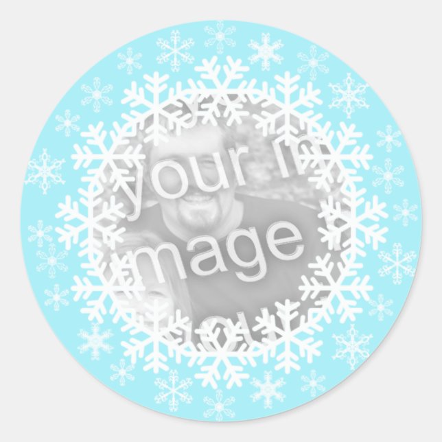 Snowflake Foto Stickers (Vorderseite)