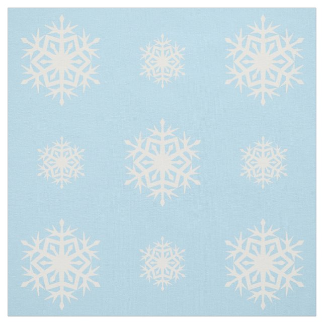 Snowflake Gemustert Light Blue Fabric Stoff (Muster)