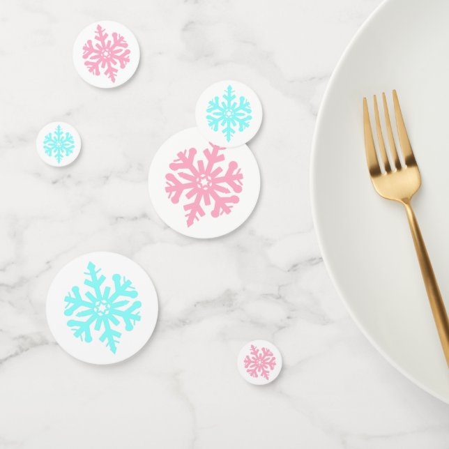 Snowflake Gender Reveal Confetti Konfetti (Gruppe)