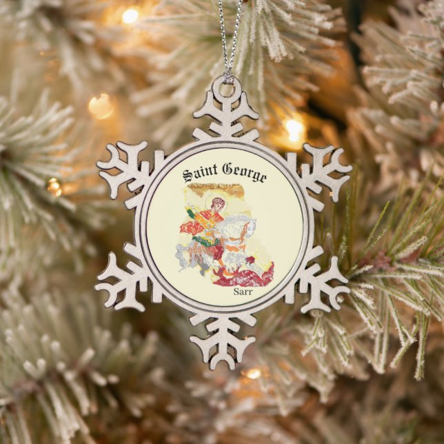 Snowflake Gerahmt Ornament : Saint George (Baum)