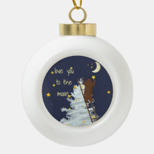 Snowflake Gerahmte Ornament Liebe Sie zum Mond