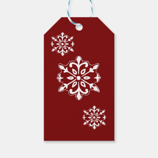 Snowflake Gift Tag Geschenkanhänger (Vorderseite)