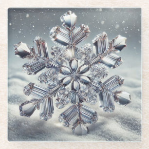 Snowflake Glass Untersetzer